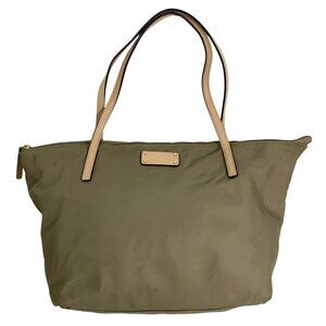 Kate Spade Green and Tan Tote Bag with Durable Design